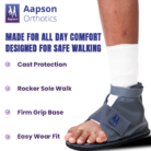 AAPSON Orthopaedic Cast Shoe for Plaster Cast Foot Protection and Walking Support