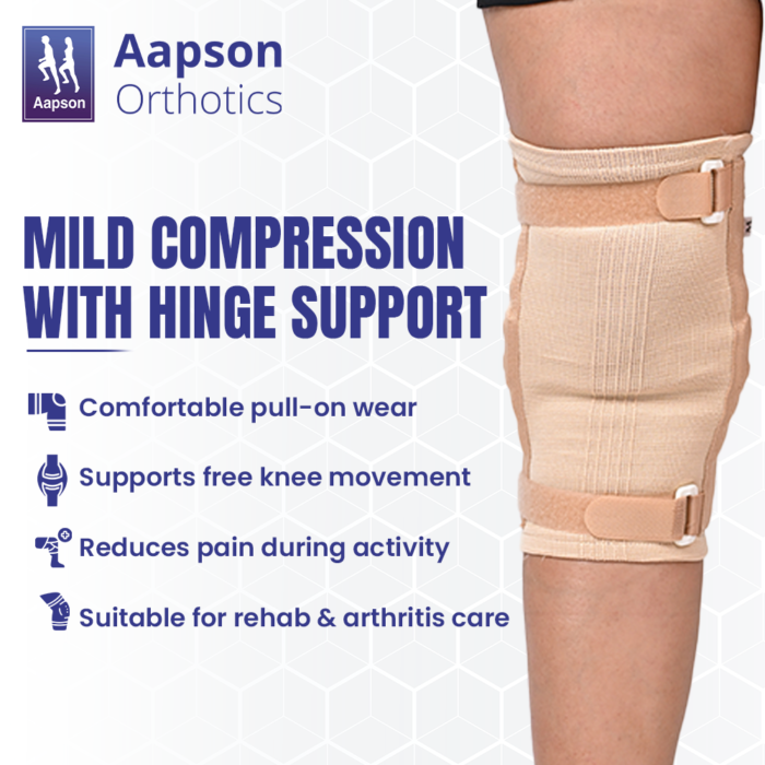 AAPSON Hinged Knee Cap Brace for Knee Joint Stability and Ligament Support