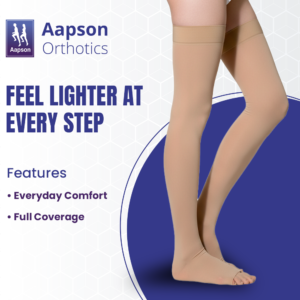 APSOPRESS Class I Compression Stockings – Thigh High (15–20 mmHg)