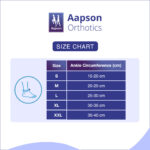 Ankle Binder size chart for accurate fit and measurements