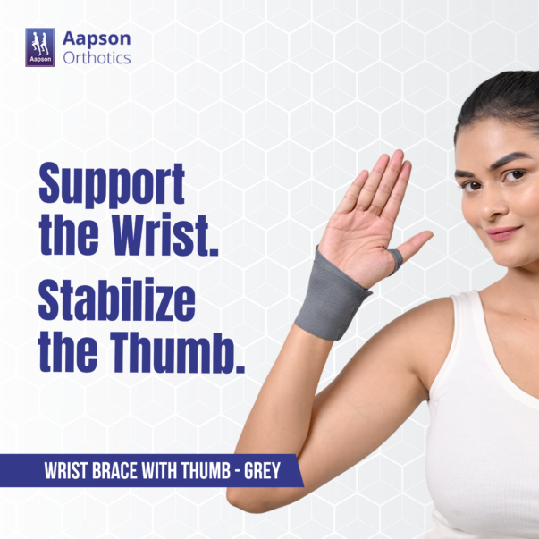 Wrist Brace With Thumb - Grey 2